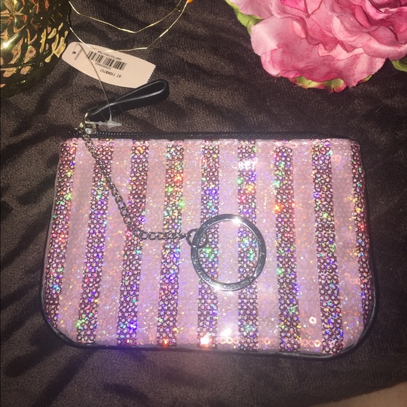 Glittery/ Metallic Victoria Secrets wristlet - Picture 6 of 6
